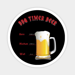 BBQ Timer Beer Drinking Magnet